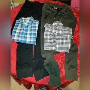 2 Boss Shirts size S and 2 Zara pants Xs bundle
